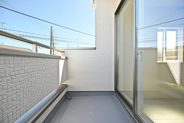 ブルーミングガーデン安倉中4丁目新築一戸建て│3LDK+駐車1台可のバルコニー|2階北側バルコニー写真です。