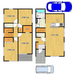 堺市西区家原寺町　第2期　新築一戸建ての間取り