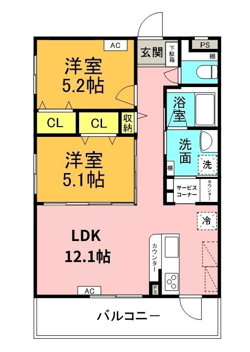 Grande Risaia K.A グランデリサイアの間取り