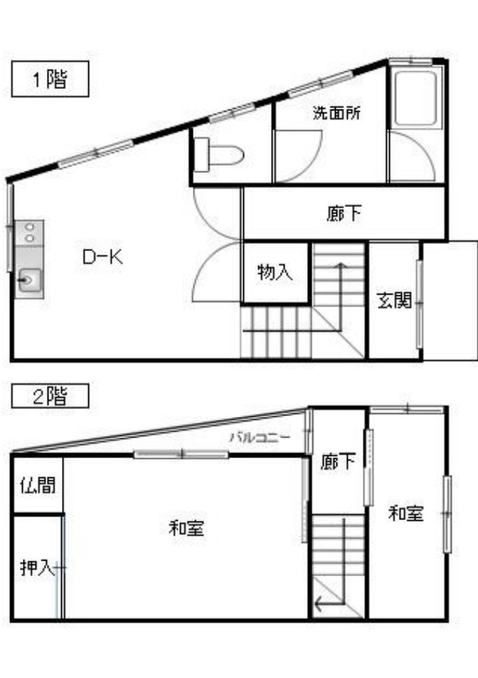 堺市西区堀上縁町2丁　売中古戸建の間取り