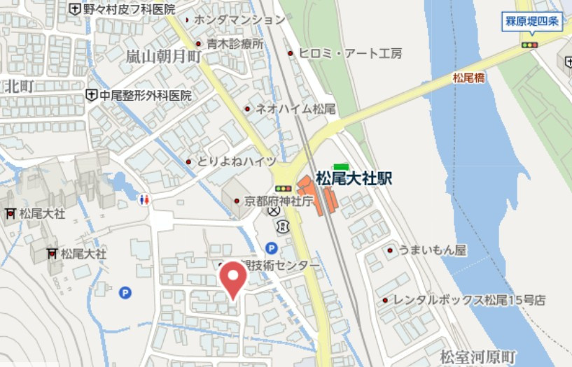 京都市西京区嵐山宮ノ前町　未入居物件の地図