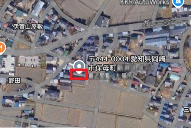 岡崎市保母町安藤様の地図