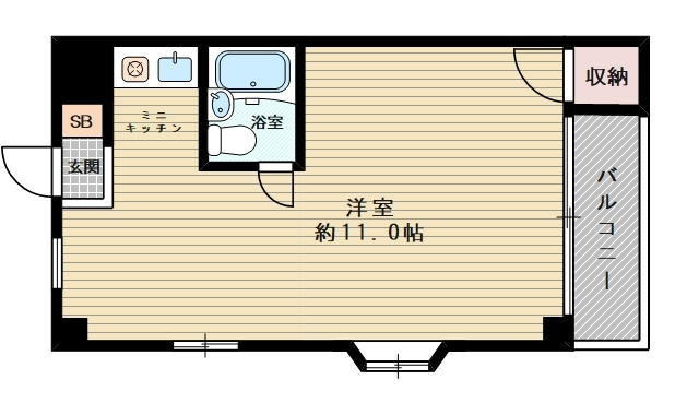 【間取り】 | 1Rの間取りです。