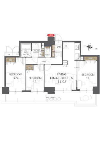 【間取り】サンフィール大宮宮原 