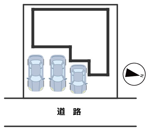 八戸市沼館1丁目B2の区画図