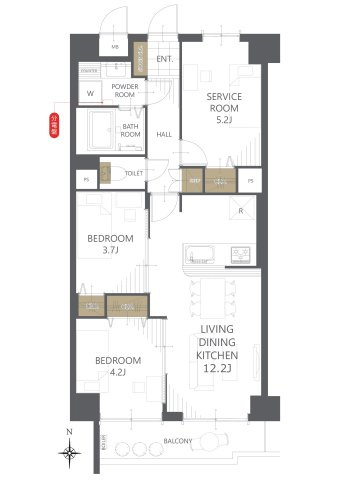 【間取り】ラポール泉中央 