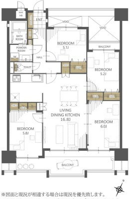 サングレート箱崎公園東の間取り