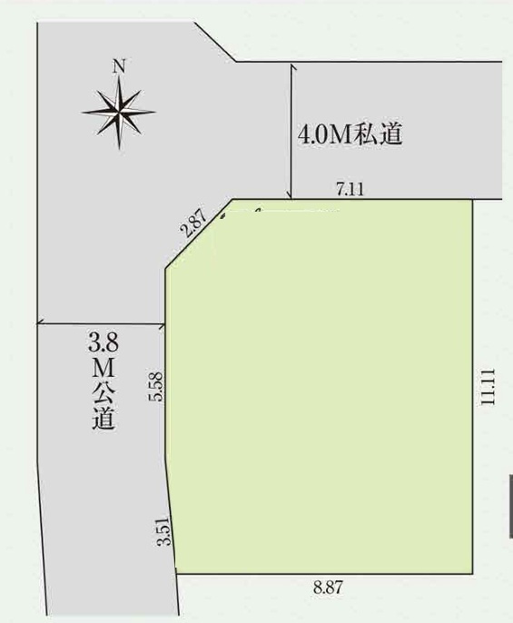 仲介手数料無料　GRAFARE　狭山市入間川18期　全1棟の区画図