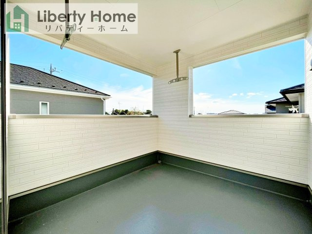 つくば市大曽根第1　新築戸建　1号棟のバルコニー