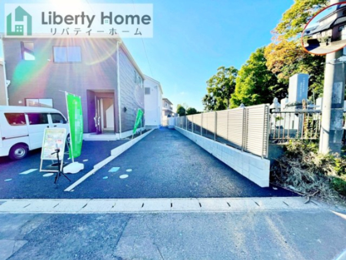 つくば市大曽根第1　新築戸建　1号棟の駐車場