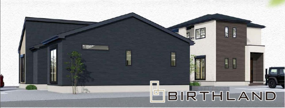 新築戸建・建売　足利市福居町　GRAFARE　全２棟の外観パース|完成予想図になります。