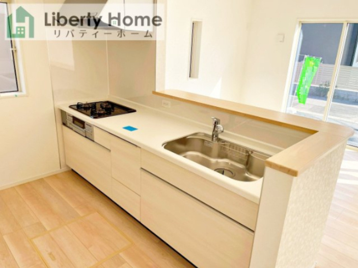 つくば市大曽根第1　新築戸建　4号棟のキッチン