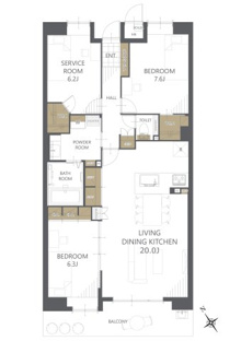 【間取り】フローレンス貴船町グランドアーク 