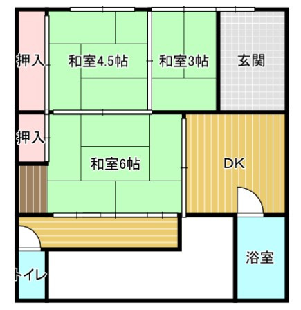 柴屋町貸家の間取り
