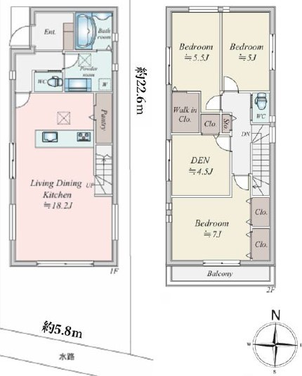 港北区篠原台町　全２棟の間取り