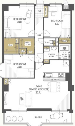 スワンマンション空港南の間取り