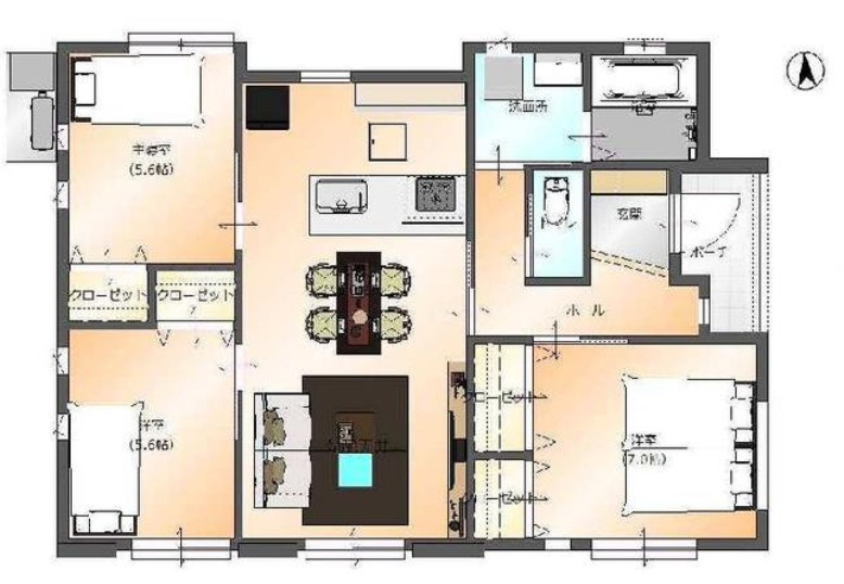 【中古戸建】太田市飯塚町の間取り|■間取り図｜敷地面積：332.61（約100.51坪）　建物面積：77.84（約23.54坪）