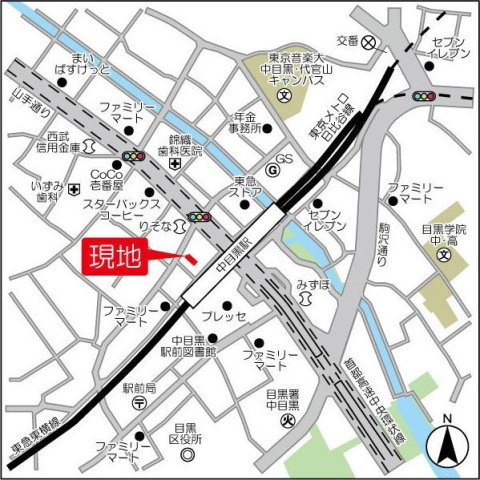 ウェルスクエア中目黒の地図