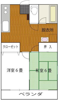 【間取り】 | 福島県喜多方市塩川町御殿場6丁目一棟アパート