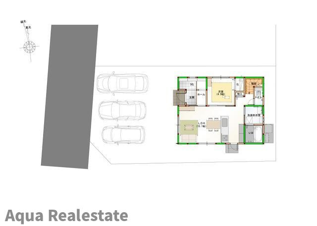 オール電化デザイナーズハウス高松市元山町⑰の区画図
