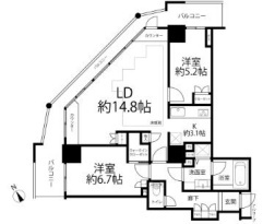 セントラルレジデンス新宿シティタワーの間取り