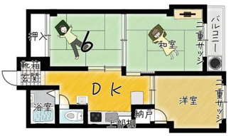 【間取り】 | 一乗寺コーポラス