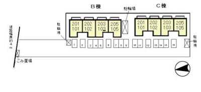 【区画図】 | 高井ハイツC棟