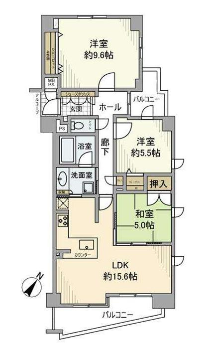 ワコーレ本山田中町の間取り