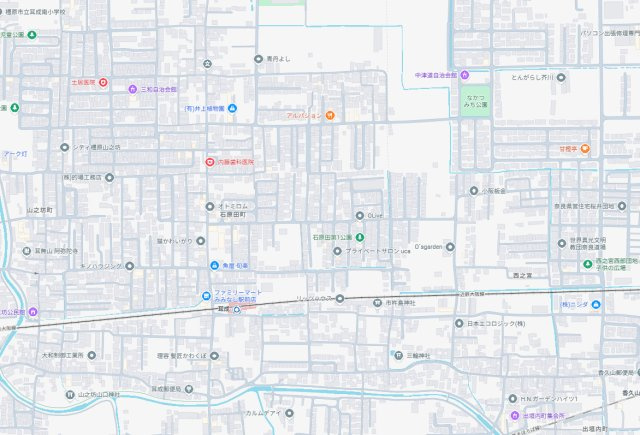 橿原市石原田町　新築一戸建ての地図