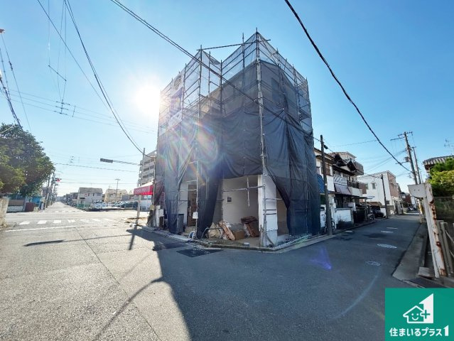 堺市西区浜寺船尾町西　新築一戸建ての外観|現在の進捗状況です！順調に作業進行中、完成が待ち遠しいです！詳細の間取り等、お気軽にお問い合わせください！