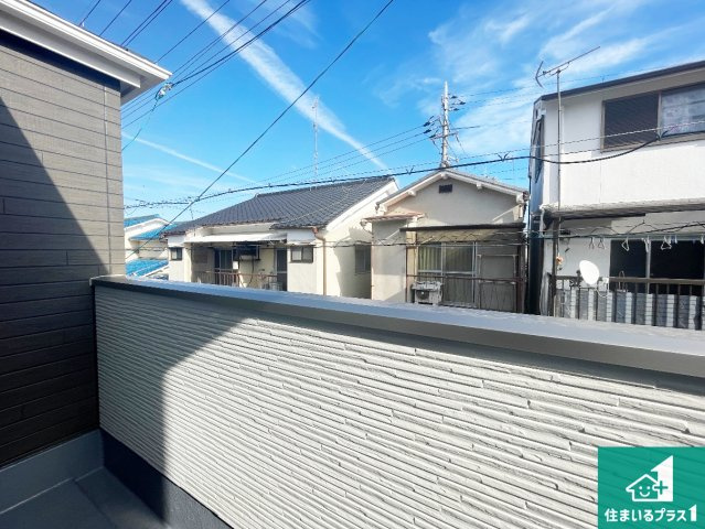 京都市伏見区向島庚申町　第3期　新築一戸建てのバルコニー|日当たりのよいバルコニー！お部屋が開放的に！