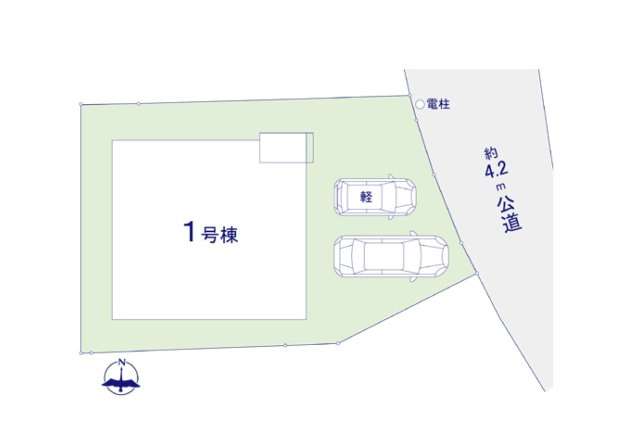 福岡市南区中尾2丁目第3-1棟（1号棟）　の区画図|配置図（1号棟）