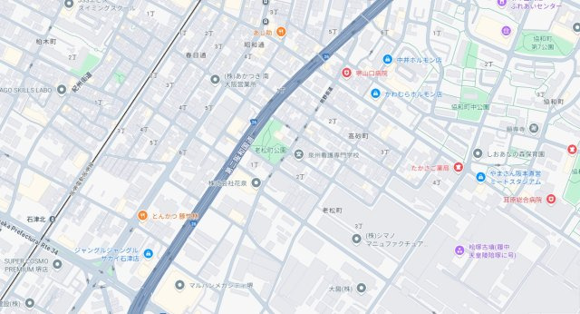 堺市堺区老松町　第1期　新築一戸建ての地図