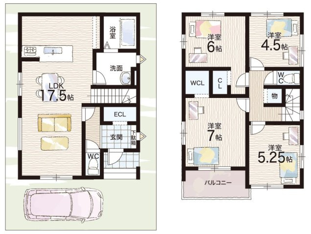 堺市堺区老松町　第1期　新築一戸建ての間取り|1号地