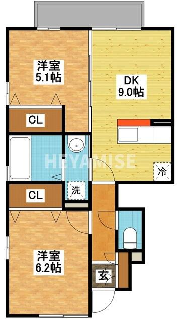 クレスト女の都の間取り