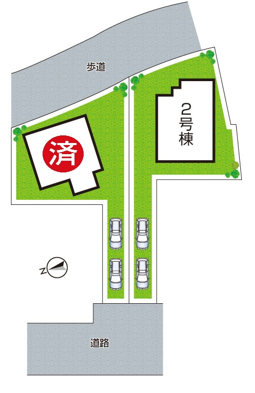 13(土)14(日)現地説明会開催　生駒郡斑鳩町龍田西の区画図|全２区画