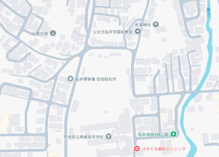 桜井市河西　新築一戸建ての地図