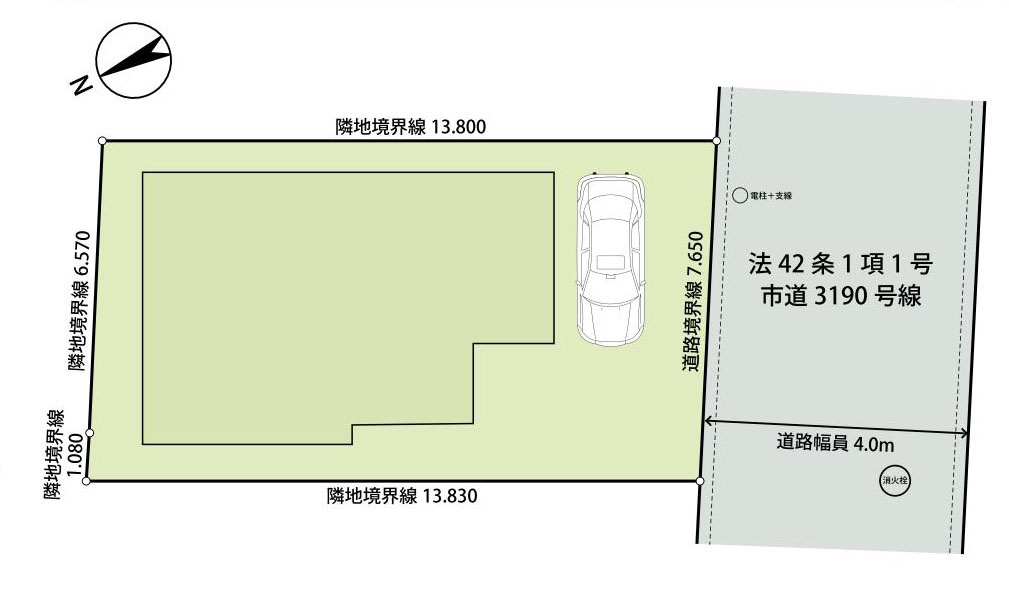 東久留米市滝山７丁目の中古一戸建の区画図