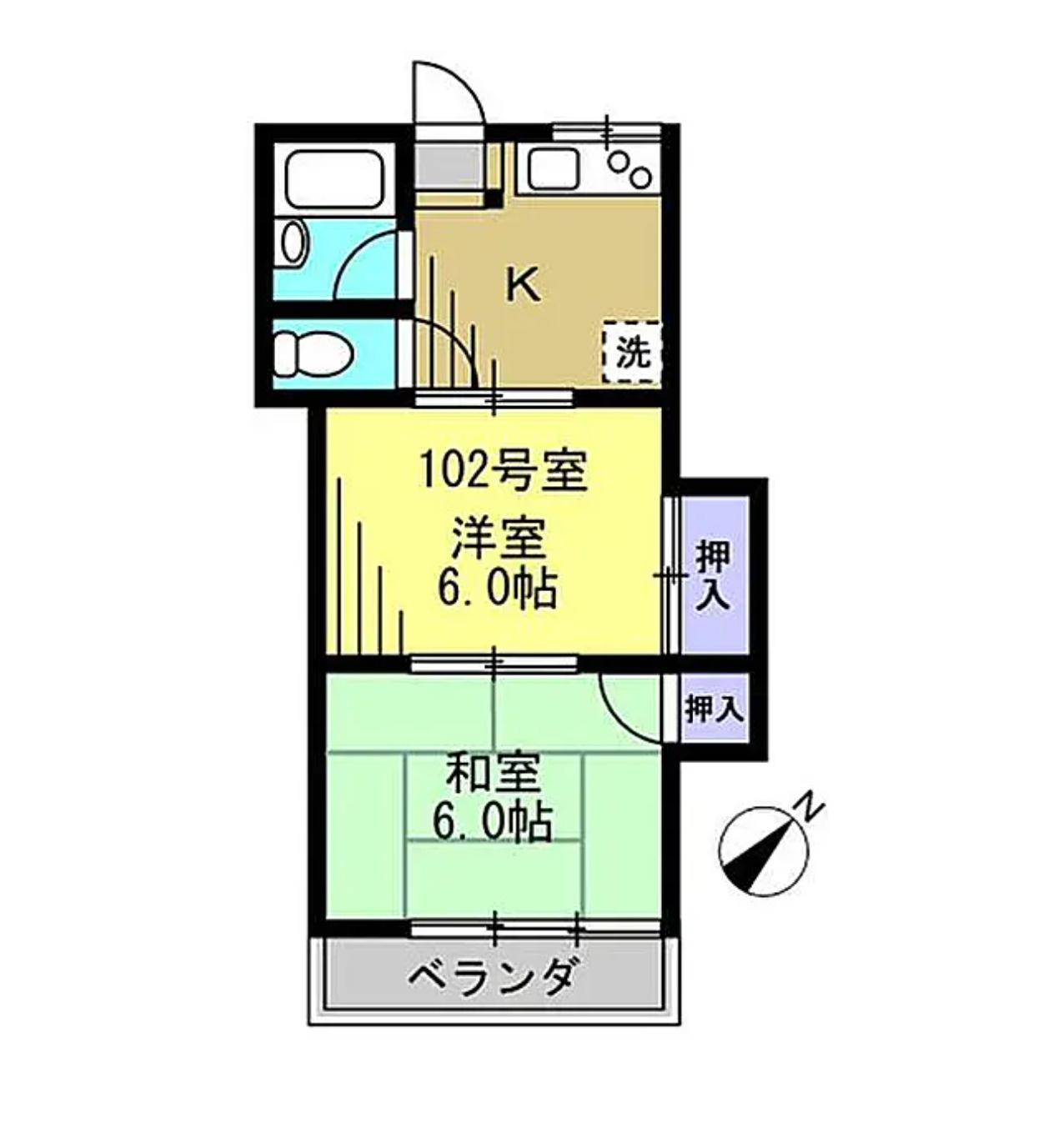 東京都練馬区北町2丁目　満室稼働中　一棟売アパートの間取り