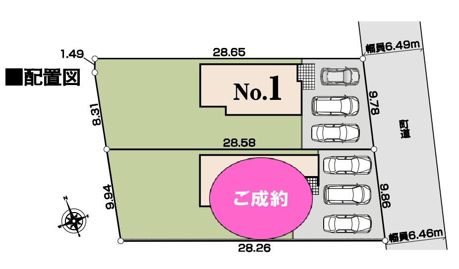 【新築戸建】上里町忍保　の区画図|■区画図