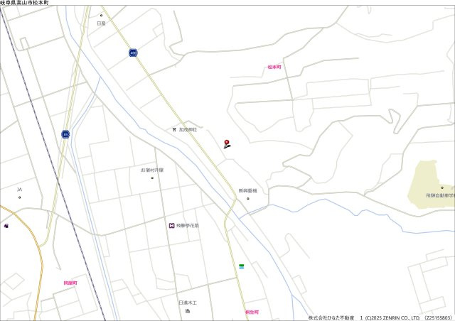 12/11成約　戸建　高山市松本町　450万の地図