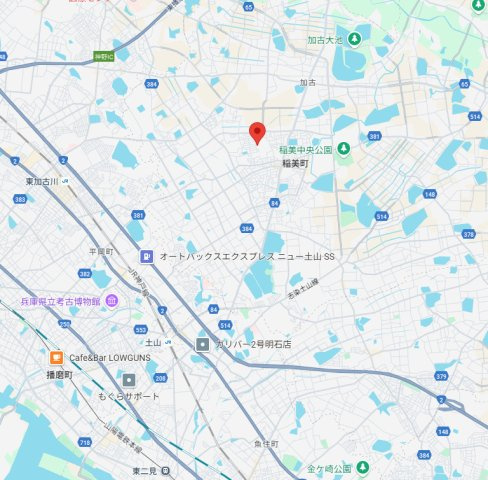 加古郡稲美町国岡　土地の地図