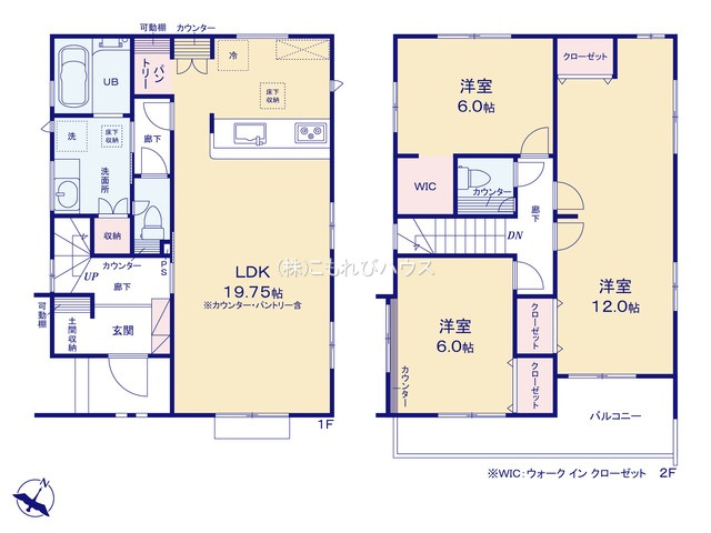 上尾市二ツ宮　2期　新築一戸建て　ブルーミングガーデン　05の区画図|5号棟