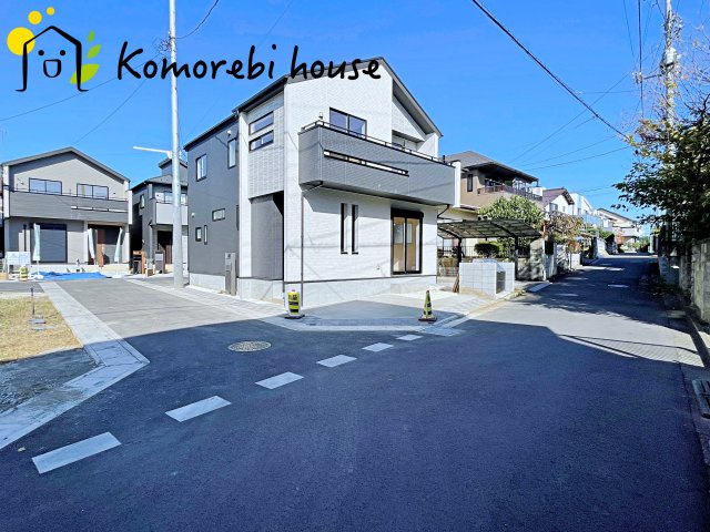 上尾市二ツ宮　2期　新築一戸建て　ブルーミングガーデン　05の前面道路含む現地写真|前面道路含む現地写真です