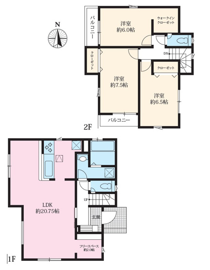 【間取り】 | 綾瀬市小園　新築分譲住宅　全7棟
