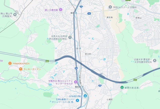 生駒市壱分町　第15期　新築一戸建ての地図
