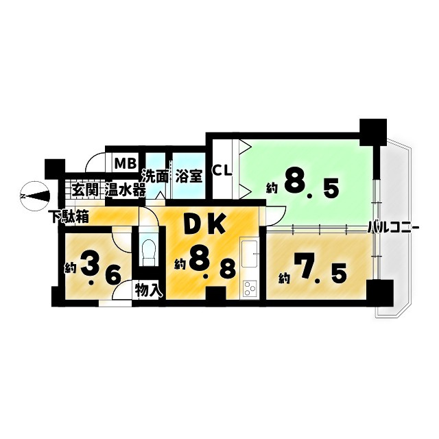 タウンハイツ嵐山の間取り