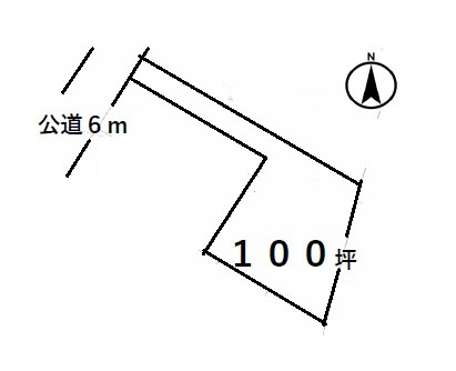 坂戸市芦山町売地の土地図