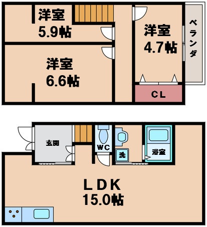 【間取り】 | 阪南町3丁目戸建て