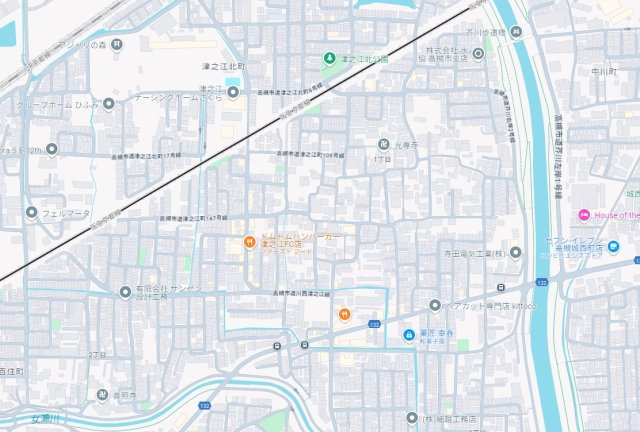 高槻市津之江町　第2期　新築一戸建ての地図